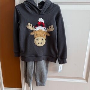 Carter's Gray Moose Hoodie and Pants Set